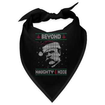 BEYOND NAUGHTY & NICE NIETZSCHE UGLY CHRISTMAS - Bandana - Schwarz - Vorne