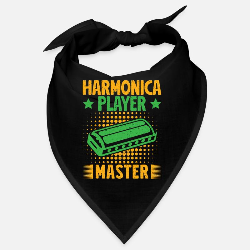Funny Harmonica Player Master Harmonica Bandana
