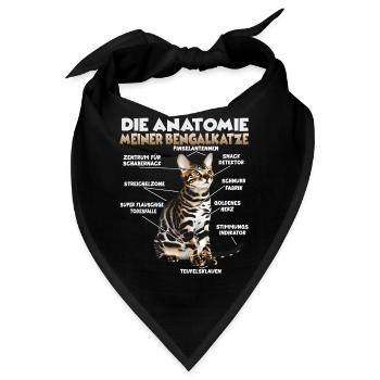 Bengalkatze | Bengal Katzen Bengal Katzenhalter - Bandana - Schwarz - Vorne