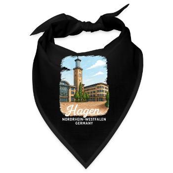Hagen Nordrhein Westfalen - Bandana - Schwarz - Vorne
