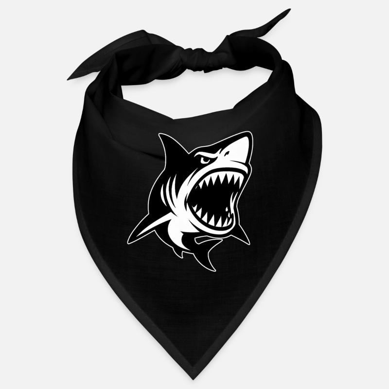 Requin à la bouche ouverte montrant les dents Bandana