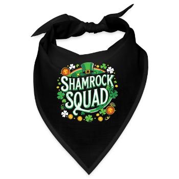Shamrock Squad: Grünzauber - Bandana - Schwarz - Vorne