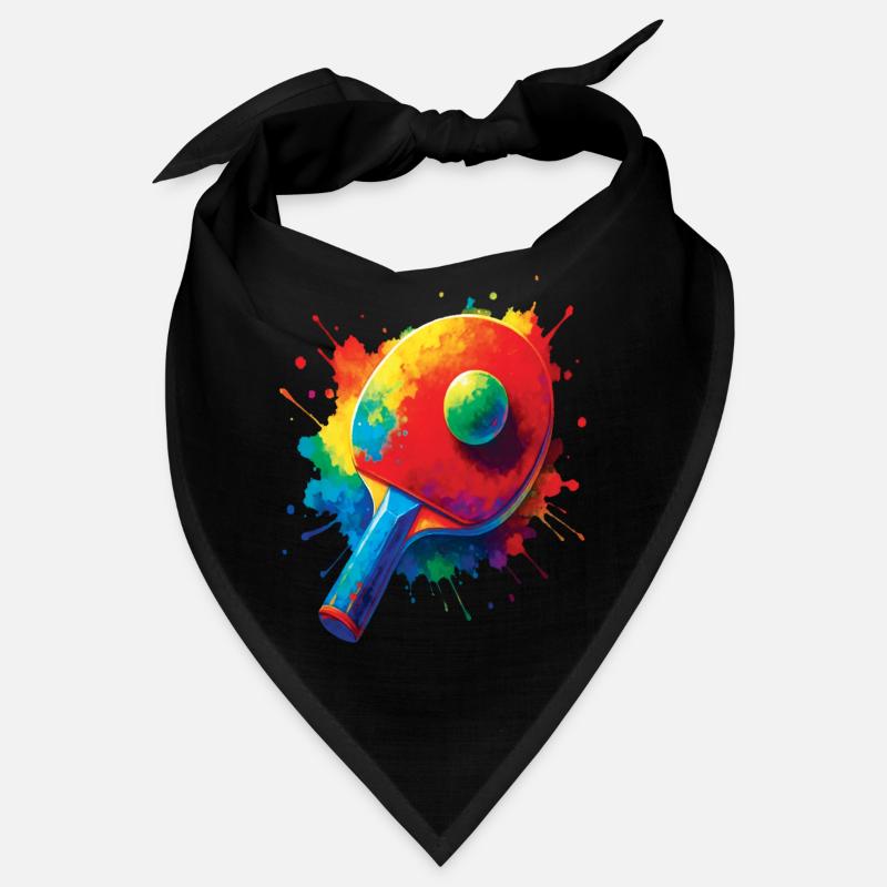 Tennis de Table – Design Sport Ping-Pong Splash - Bandana - Schwarz