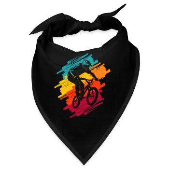 Retro BMX Bike Stunt Jungen Fahrrad BMX Herren - Bandana - Schwarz - Vorne
