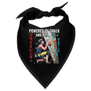 Angetrieben von Chalk- und Beta-Kletterdesign - Bandana - Schwarz - Vorne