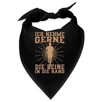 Running Nehme Die Beine In Hand Marathon Runner - Bandana - Schwarz - Vorne