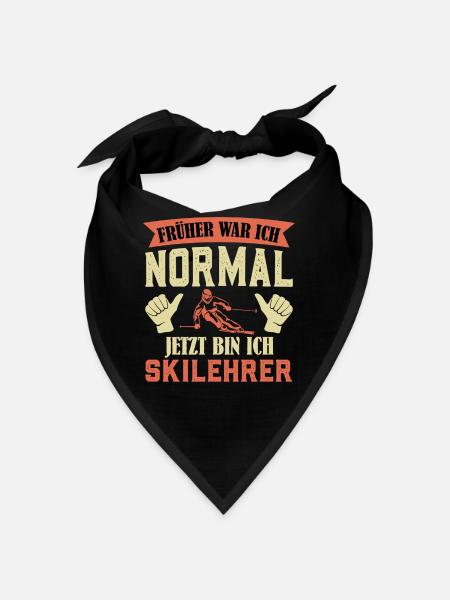 Skiing I USED TO BE NORMAL NOW I AM - Bandana - black