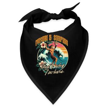 Musubi & Surfing Thats Why I'm Here - Bandana - Schwarz - Vorne