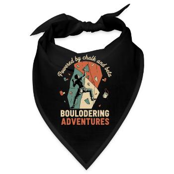 Angetrieben von Chalk und Beta Bouldering Adventures - Bandana - Schwarz - Vorne