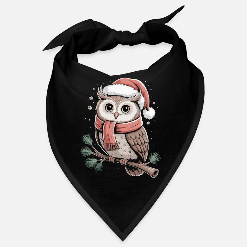 Weihnachts Eulenzauber Schal Bandana