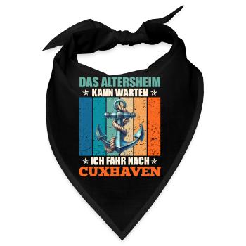 Opa ALTERSHEIM KANN WARTEN ICH FAHR NACH - Bandana - Schwarz - Vorne