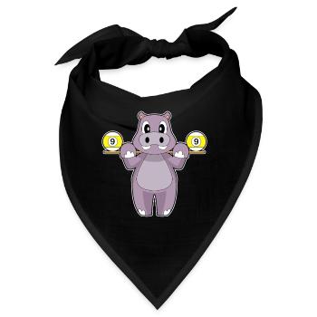 Nilpferd Billiard Queue Sport - Bandana - Schwarz - Vorne