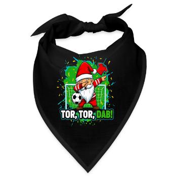 Tor Tor Dab Fußball Santa Wichtel Weihnachten - Bandana - Schwarz - Vorne