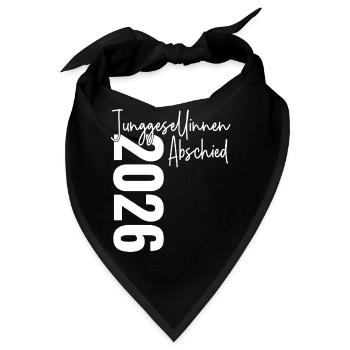 Junggesellinnenabschied 2026 Unterschriften Gäste - Bandana - Schwarz - Vorne