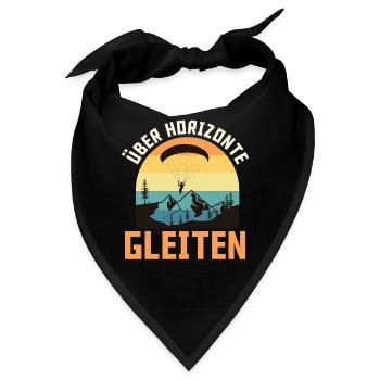 Gleitschirm ÜBER HORIZONTE GLEITEN Lustig - Bandana - Schwarz - Vorne
