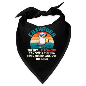 CUXHAVEN DER ECHTE FISCHKOPF KANN DAS MEER RIECHEN - Bandana - Schwarz - Vorne