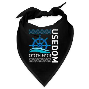 Insel USEDOM Ostsee Usedom Urlaub Lustiges - Bandana - Schwarz - Vorne