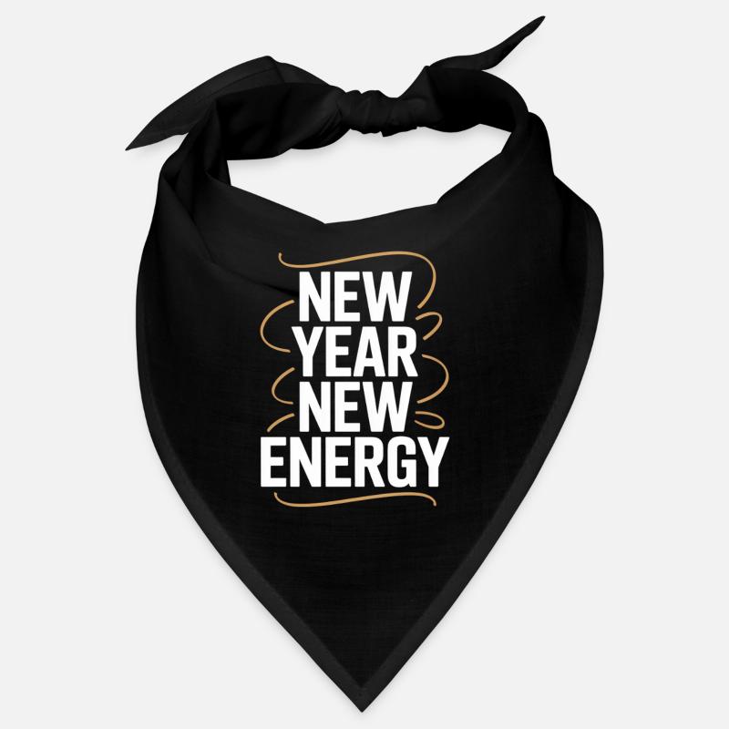 New Year New Energy Typography Tee Bandana
