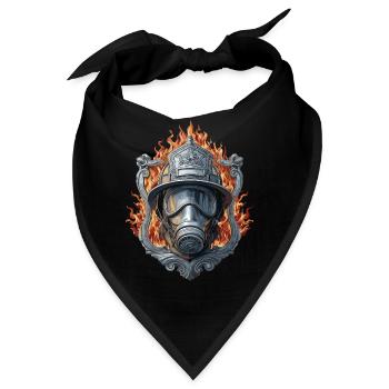 Firefighter Feuerwehr - Freiwillige Feuerwehr 112 - Bandana - Schwarz - Vorne
