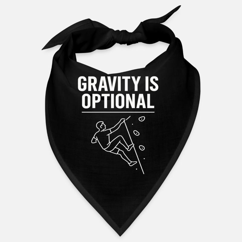 Gravity is optional climbing statement Bandana