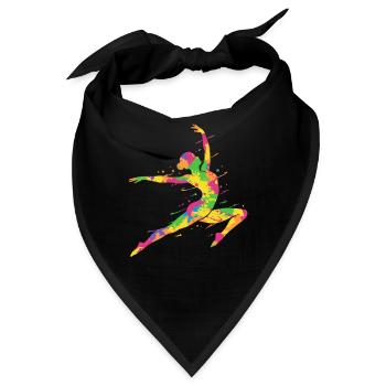 Turnerin Gymnastik bunt Handstand Turnen Mädchen - Bandana - Schwarz - Vorne