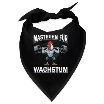 Gewichtheber MASTHUHN FÜR WACHSTUM Lustiges - Bandana - Schwarz - Vorne
