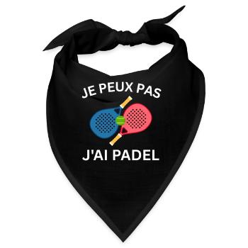 Ich kann kein Padel haben - Bandana - Schwarz - Vorne