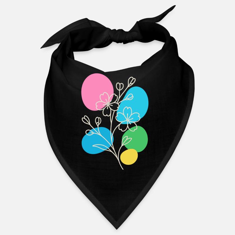 Minimalist Floral Graphic, Boho Summer Bandana