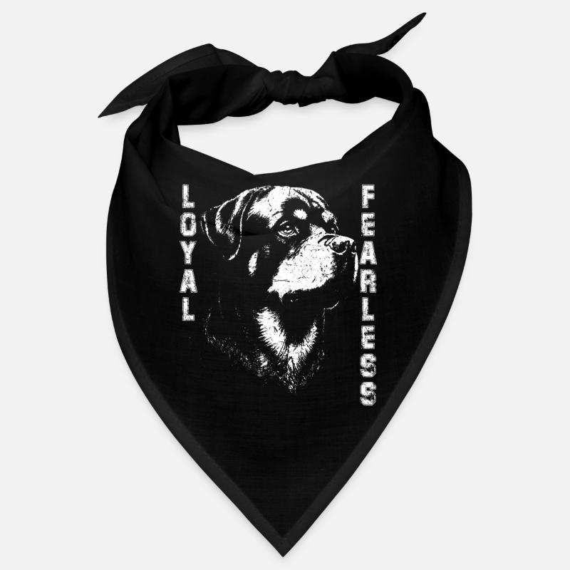 Rottweiler  Loyal Noir et Blanc Bandana