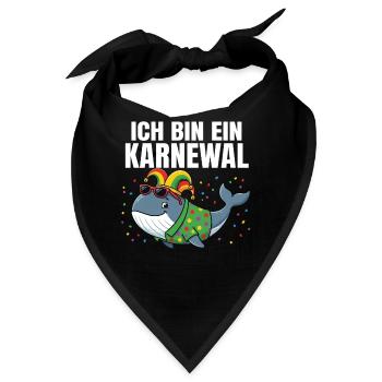 ICH BIN EIN KARNEWAL – Witziges Wortspiel - Bandana - Schwarz - Vorne