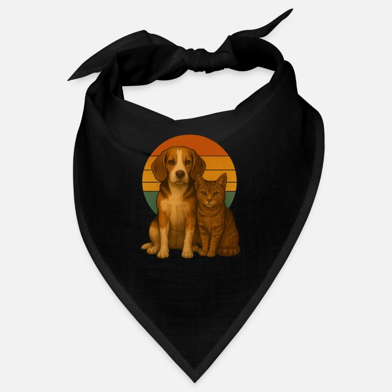 Beagle and Cat Bandana
