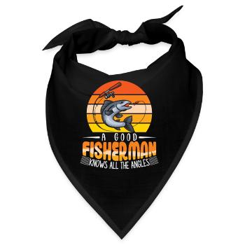 Angler Fischer Angeln Sportfischer - Bandana - Schwarz - Vorne