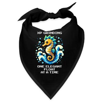 XP-Grind: elegant treiben lassen | Seepferdchen - Bandana - Schwarz - Vorne