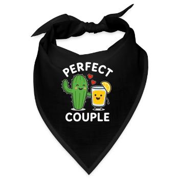 Perfect Couple Cactus and Lemon Juice Fun Art - Bandana - Schwarz - Vorne