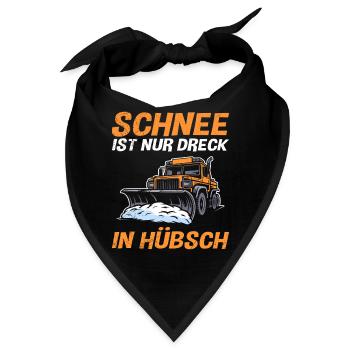 Schneeräumer SCHNEE IST NUR DRECK IN HÜBSCH - Bandana - Schwarz - Vorne