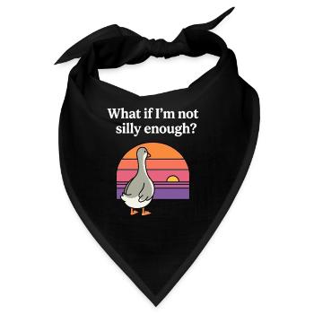 Was, wenn ich nicht albern genug bin, lustige Gans-Retro - Bandana - Schwarz - Vorne