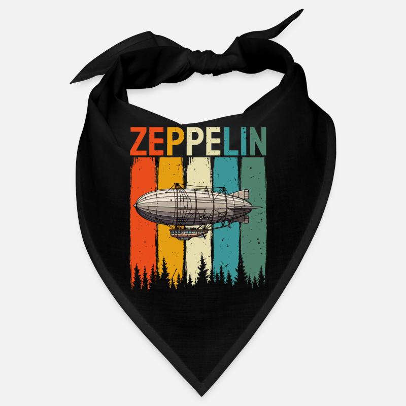 Style Rock Vintage Rétro Zeppelin Dirigeable Bandana