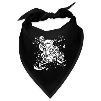 Skidoo Vibrant Schneemobil Abenteuer - Bandana - Schwarz - Vorne