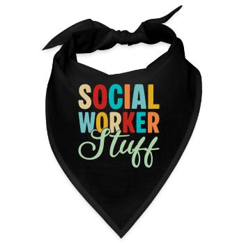Social Worker Quote Stuff Social Work - Bandana - Schwarz - Vorne