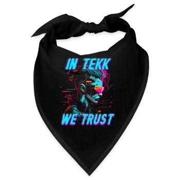 Hardtekk Tekke Ostdeutschland In Tekk We Trust - Bandana - Schwarz - Vorne