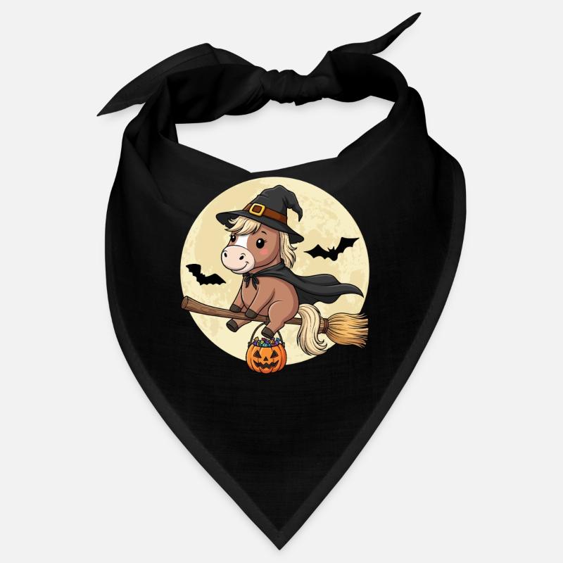 Süßes Pferd Hexe Halloween Pony Bandana