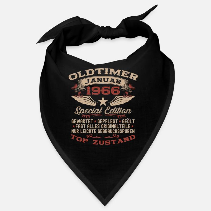 60th Birthday Gift Classic Car January 1966 Bandana