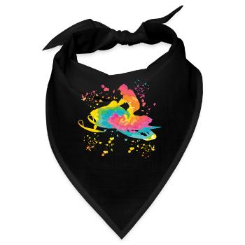 Skidoo Vibrant Schneemobil Abenteuer - Bandana - Schwarz - Vorne