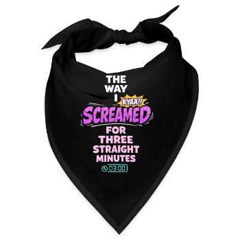 Anime-fangirl Schreit Anime-reaktion - Bandana - Schwarz - Vorne