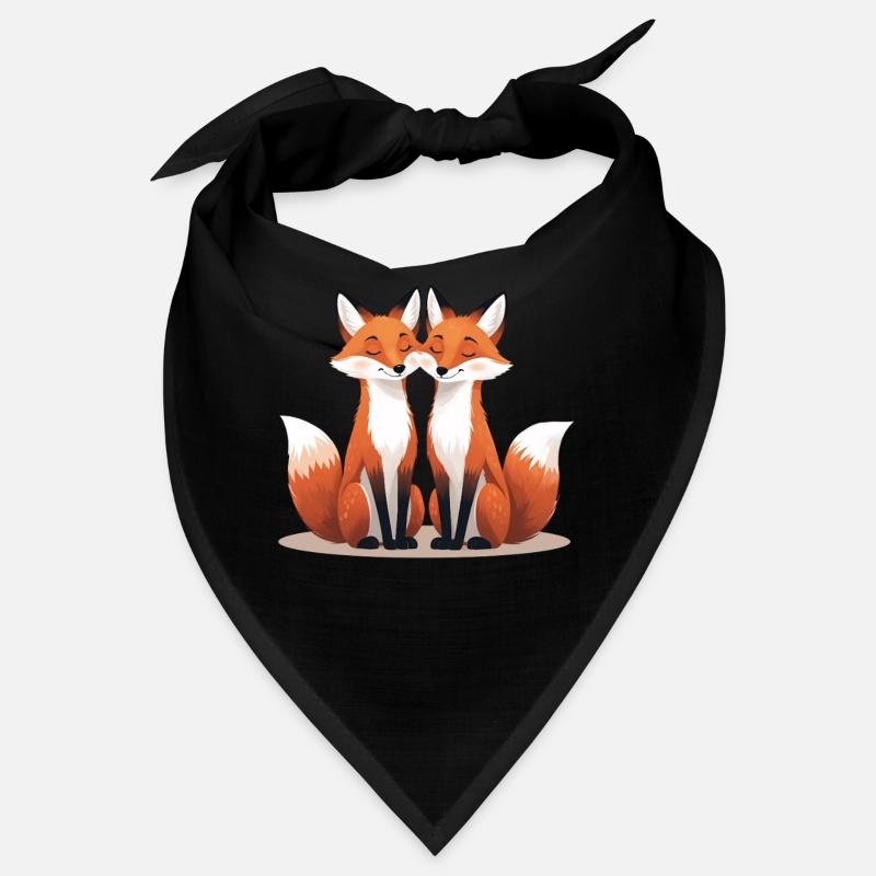 Zwei kuschelnde Füchse Bandana