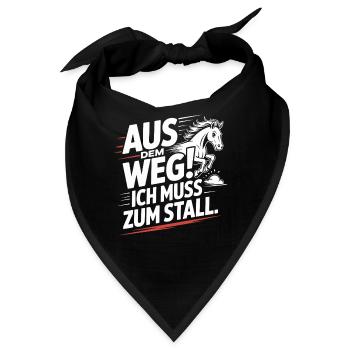 Reiten Aus Dem Weg Zum Stall Pferdemädchen Pferde - Bandana - Schwarz - Vorne