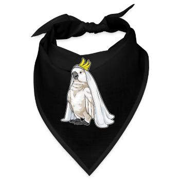 Papagei Braut Schleier Hochzeit - Bandana - Schwarz - Vorne