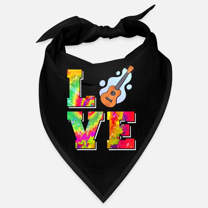 Ukulélé hawaïen uke tie dye love Bandana