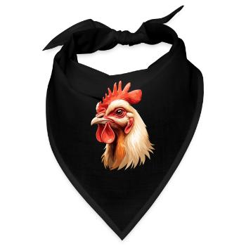 Hahnenkopf Farbexplosion - Bandana - Schwarz - Vorne