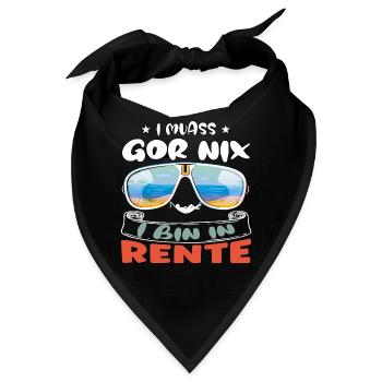 I muass gor nix - I bin in Rente - Bandana - Schwarz - Vorne